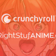 An image of a shocked FAKKU x BoBoBo girl is superimposed on a PNG of Crunchyroll and Right Stuf Anime's merger announcement.